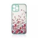 Coque design pour iPhone 12 Pro coque fleur bleu clair