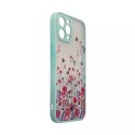 Coque design pour iPhone 12 Pro coque fleur bleu clair