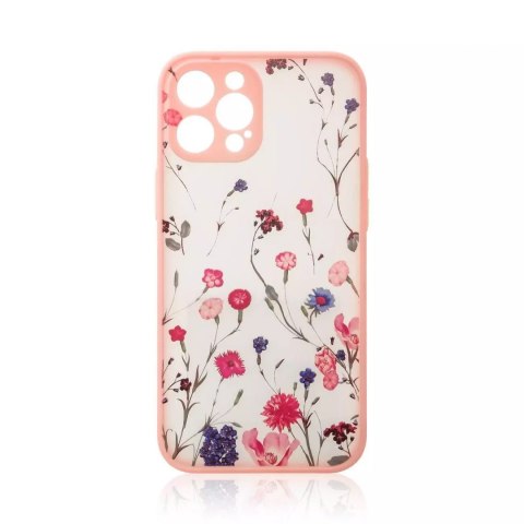 Coque design pour iPhone 12 Pro fleur rose