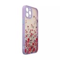 Coque design pour iPhone 12 Pro violet fleuri