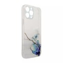 Coque en marbre pour iPhone 12 Pro Gel Cover Marble Blue