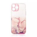 Coque en marbre pour iPhone 12 Pro Gel Cover Marble Rose