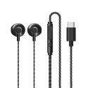 Écouteurs intra-auriculaires REMAX Casque USB Type C avec télécommande noir (RM-711a Tarnish)