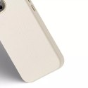 Etui en cuir Dux Ducis Roma pour iPhone 13 Pro Max élégant étui en cuir véritable blanc