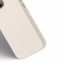 Étui en cuir Dux Ducis Roma pour iPhone 13 Pro étui élégant en cuir véritable blanc