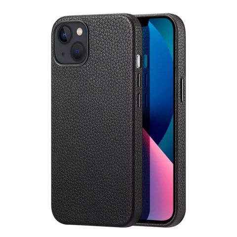 Étui en cuir Dux Ducis Roma pour iPhone 13 étui élégant en cuir véritable noir