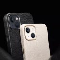 Étui en cuir Dux Ducis Roma pour iPhone 13 étui élégant en cuir véritable noir