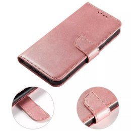 Magnet Case Housse élégante avec rabat et fonction de support pour iPhone 14 Max rose