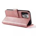 Magnet Case Housse élégante avec rabat et fonction de support pour iPhone 14 Max rose