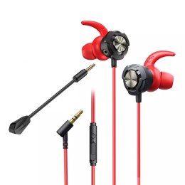 WK Design YB01 Gaming Series Écouteurs de jeu intra-auriculaires 3,5 mm Mini Jack Mic Rouge (YB01-rouge)