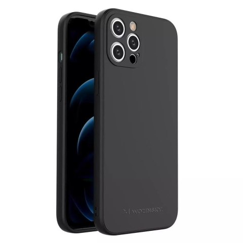 Wozinsky Color Case Etui souple et durable en silicone pour iPhone 12 Pro Max Noir