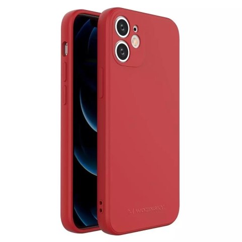 Wozinsky Color Case coque souple et durable en silicone pour iPhone 12 mini rouge