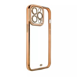 Coque Fashion pour iPhone 12 Gold Frame Gel Cover Gold