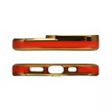 Coque Fashion pour iPhone 13 Gold Frame Gel Cover Rouge