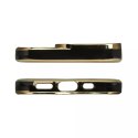 Coque Fashion pour iPhone 13 Pro Gold Frame Gel Cover Noir