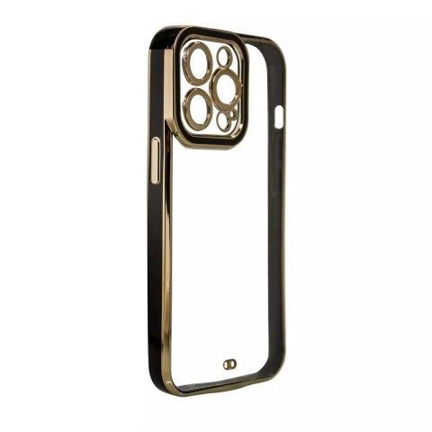 Coque Fashion pour iPhone 13 Pro Max Gold Frame Gel Cover Noir