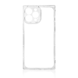 Coque carrée transparente pour iPhone 12 Pro Max coque en gel transparent