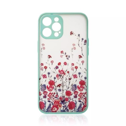 Coque design pour iPhone 12 Pro Max coque fleur bleu clair