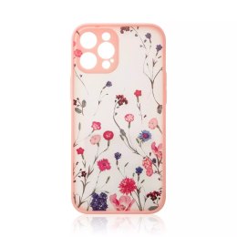 Coque design pour iPhone 13 Pro Max fleur rose