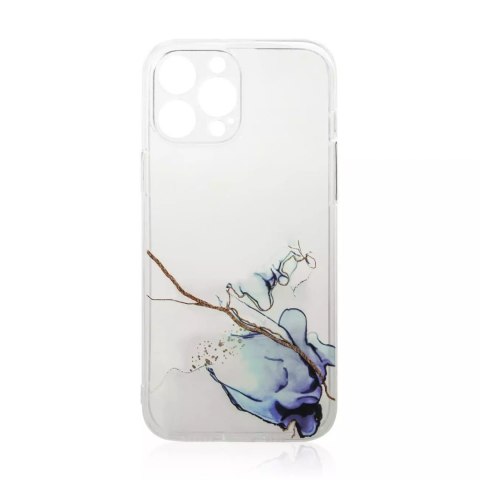 Coque en marbre pour iPhone 12 Gel Cover Marble Blue