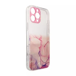Coque en marbre pour iPhone 12 Gel Cover Marble Rose