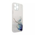 Coque en marbre pour iPhone 13 Gel Cover Marble Blue