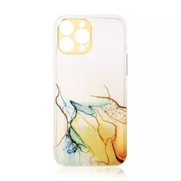Coque en marbre pour iPhone 13 Gel Cover Orange Marble
