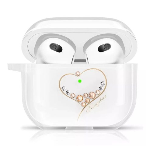 Kingxbar Wish Pods Case AirPods 3 Case avec Swarovski Crystals Cover Headphone Cover Gold