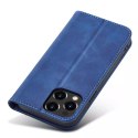 Magnet Fancy Case pour iPhone 13 Pro Max Pouch Card Wallet Card Holder Bleu