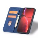 Magnet Fancy Case pour iPhone 13 Pro Max Pouch Card Wallet Card Holder Bleu