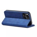 Magnet Fancy Case pour iPhone 13 Pro Max Pouch Card Wallet Card Holder Bleu