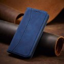 Magnet Fancy Case pour iPhone 13 Pro Max Pouch Card Wallet Card Holder Bleu