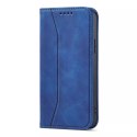 Magnet Fancy Case pour iPhone 13 Pro Max Pouch Card Wallet Card Holder Bleu