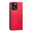 Magnet Fancy Case pour iPhone 13 Pro Max Pouch Card Wallet Card Stand Rouge