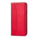 Magnet Fancy Case pour iPhone 13 Pro Max Pouch Card Wallet Card Stand Rouge