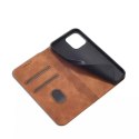 Magnet Fancy Case pour iPhone 13 Pro Max Pouch Wallet Card Holder Marron