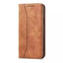 Magnet Fancy Case pour iPhone 13 Pro Max Pouch Wallet Card Holder Marron