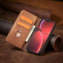 Magnet Fancy Case pour iPhone 13 Pro Max Pouch Wallet Card Holder Marron