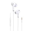 Dudao in-ear earphone 3,5 mm mini jack headset with remote control white (X14 white)