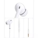 Dudao in-ear earphone 3,5 mm mini jack headset with remote control white (X14 white)