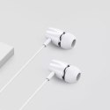 Écouteurs intra-auriculaires Joyroom mini-jack 3,5 mm avec télécommande et microphone blanc (JR-EL114)