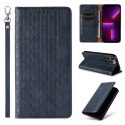 Étui à sangle aimantée pour iPhone 13 Pro Max Pouch Wallet + Mini Lanyard Pendant Blue