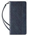 Étui à sangle aimantée pour iPhone 13 Pro Max Pouch Wallet + Mini Lanyard Pendant Blue