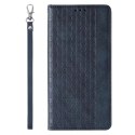 Étui à sangle aimantée pour iPhone 13 Pro Max Pouch Wallet + Mini Lanyard Pendant Blue