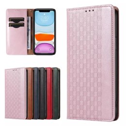 Étui à sangle aimantée pour iPhone 13 pochette portefeuille + mini lanière pendentif rose