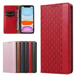 Étui à sangle aimantée pour iPhone 13 pochette portefeuille + mini lanière pendentif rouge