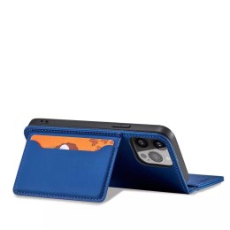 Étui pour cartes magnétiques pour iPhone 13 Pro Max pochette porte-cartes porte-cartes bleu