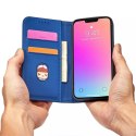 Étui pour cartes magnétiques pour iPhone 13 Pro Max pochette porte-cartes porte-cartes bleu