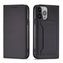 Étui pour cartes magnétiques pour iPhone 13 Pro Max pochette porte-cartes porte-cartes noir