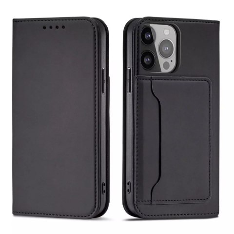 Étui pour cartes magnétiques pour iPhone 13 Pro Max pochette porte-cartes porte-cartes noir